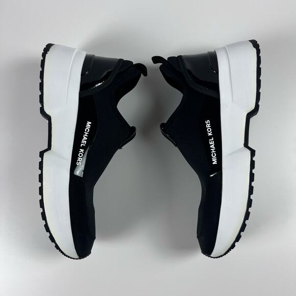 Michael Kors Muse Scuba Slip-On Trainer Sneakers Black White 8.5 - Picture 2 of 12